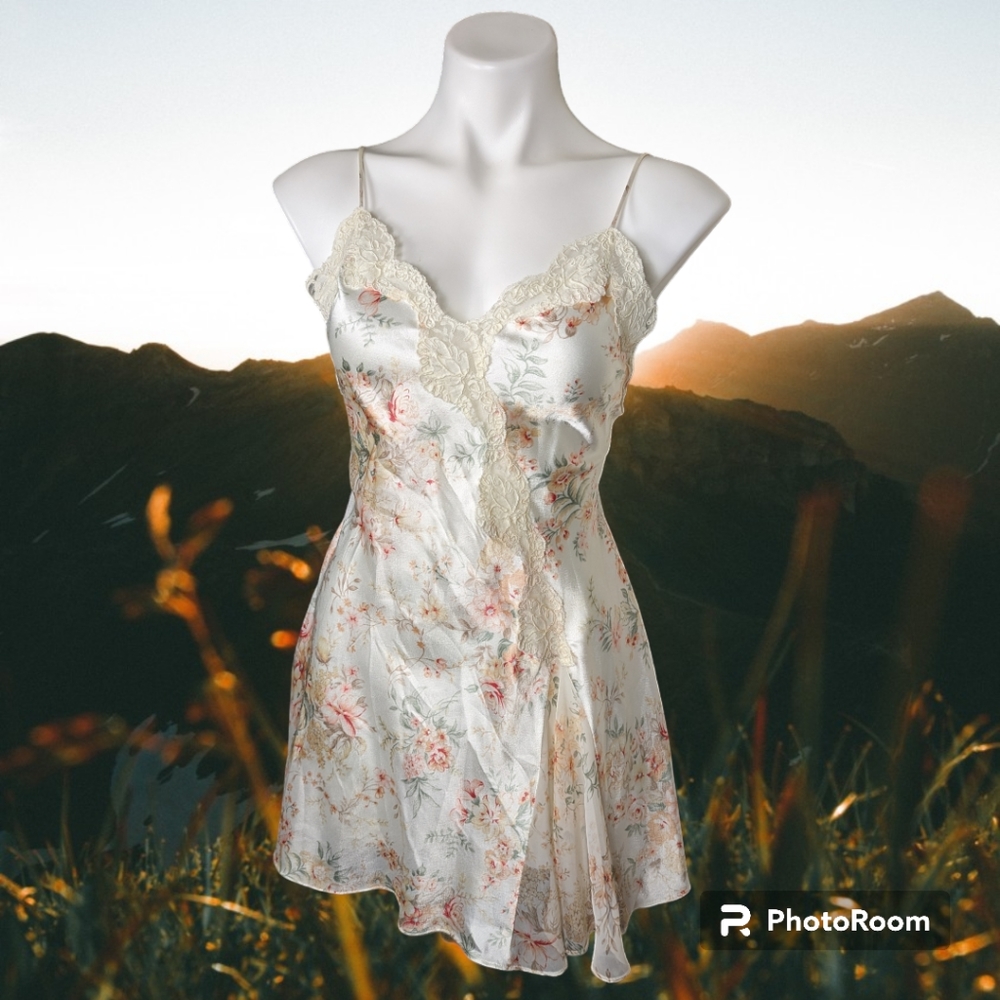 Vintage Valentino floral slip dress small petite